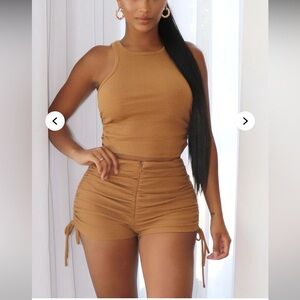 Fashion Nova Brown Short Set